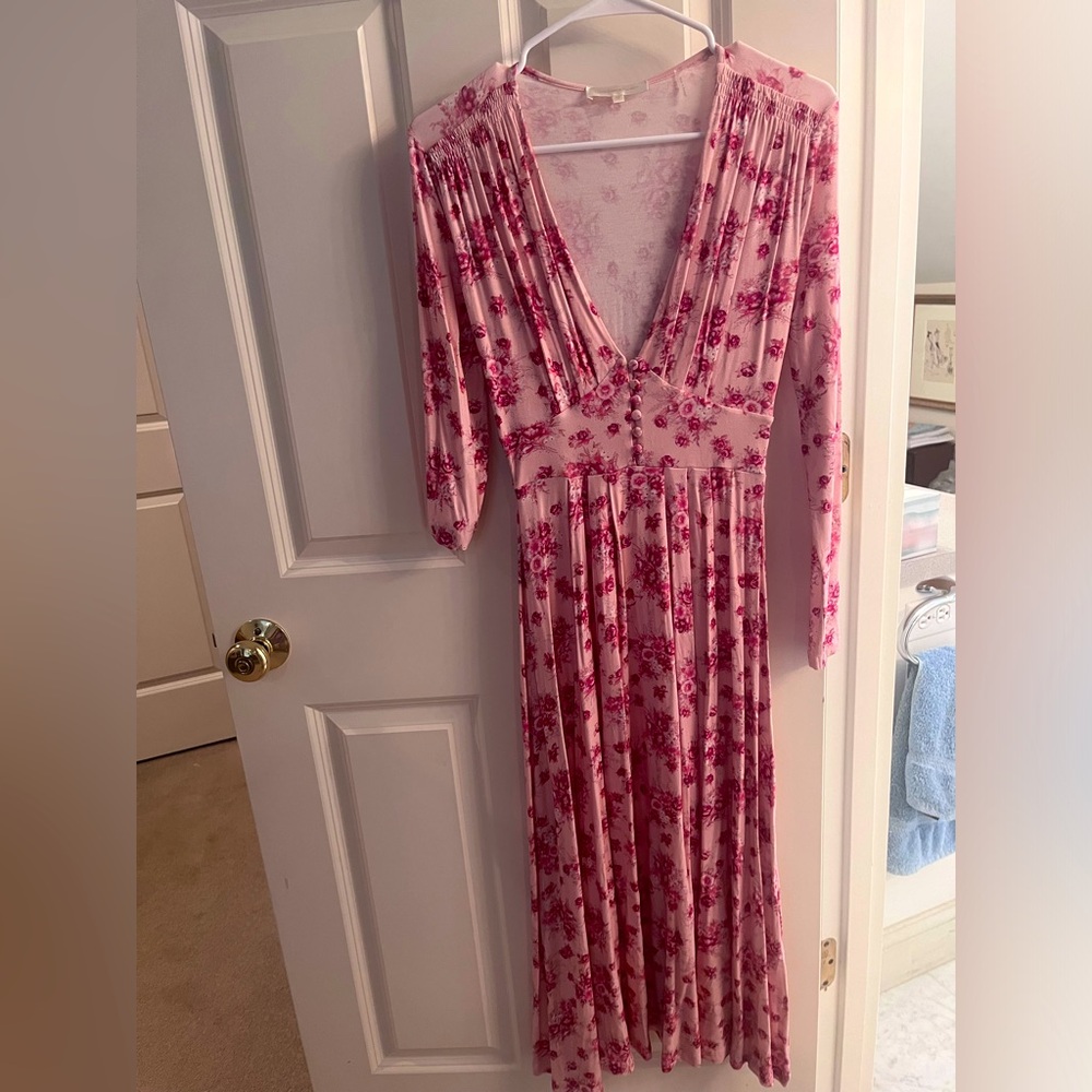 LOVESHACKFANCY - Maxi floral dress (XS)